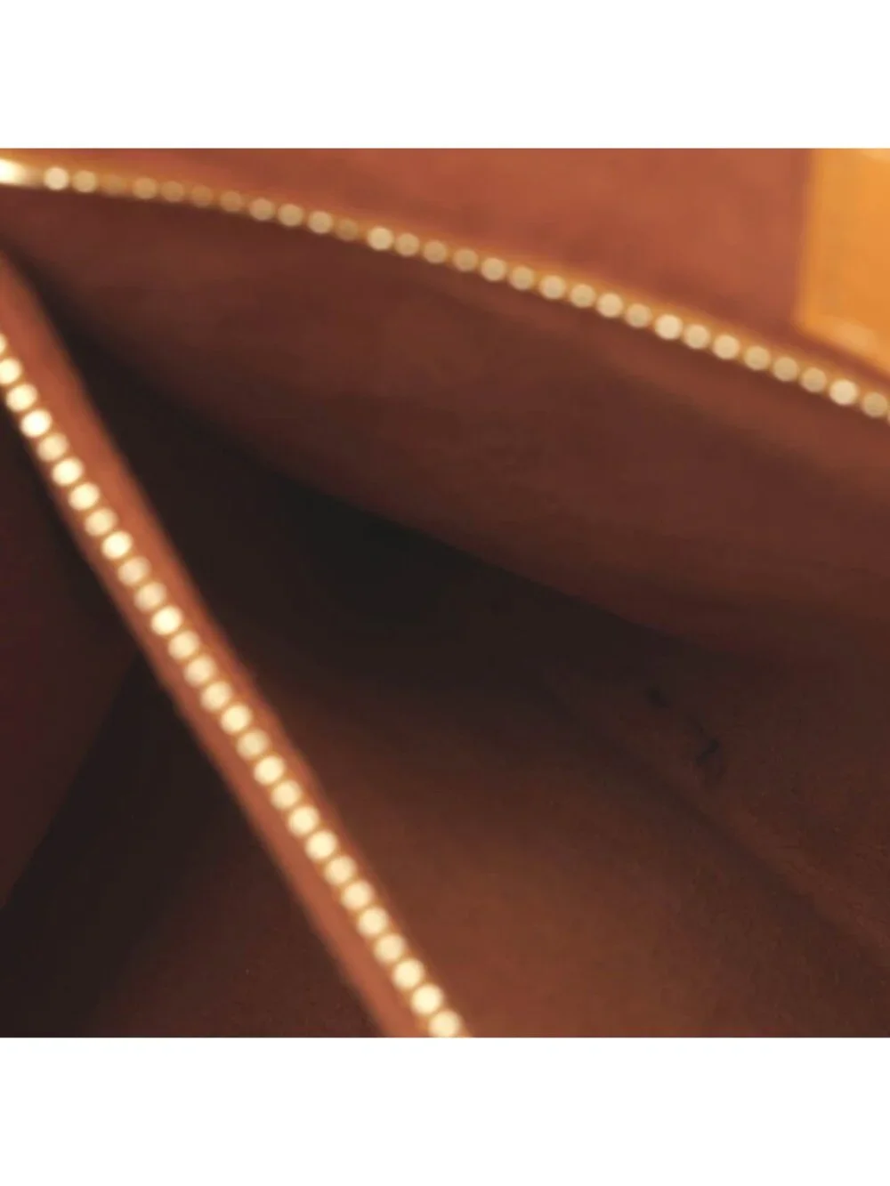 Louis Vuitton Fold Tote Bag MM Monogram Leather Camel Sunbeam Cream